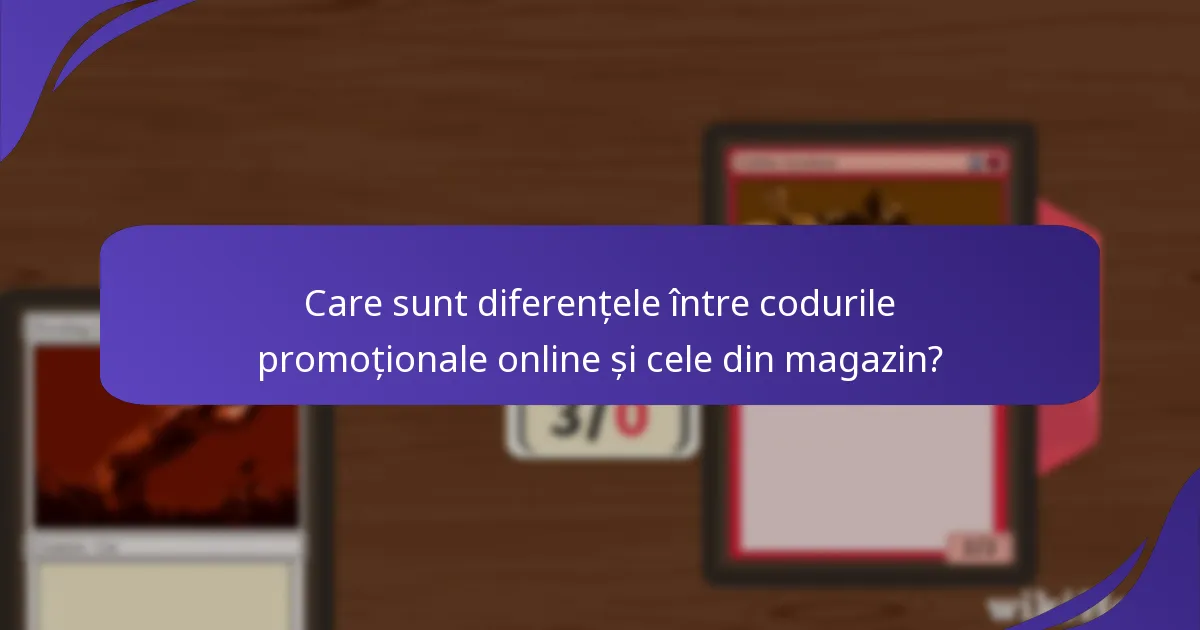Care sunt diferențele între codurile promoționale online și cele din magazin?