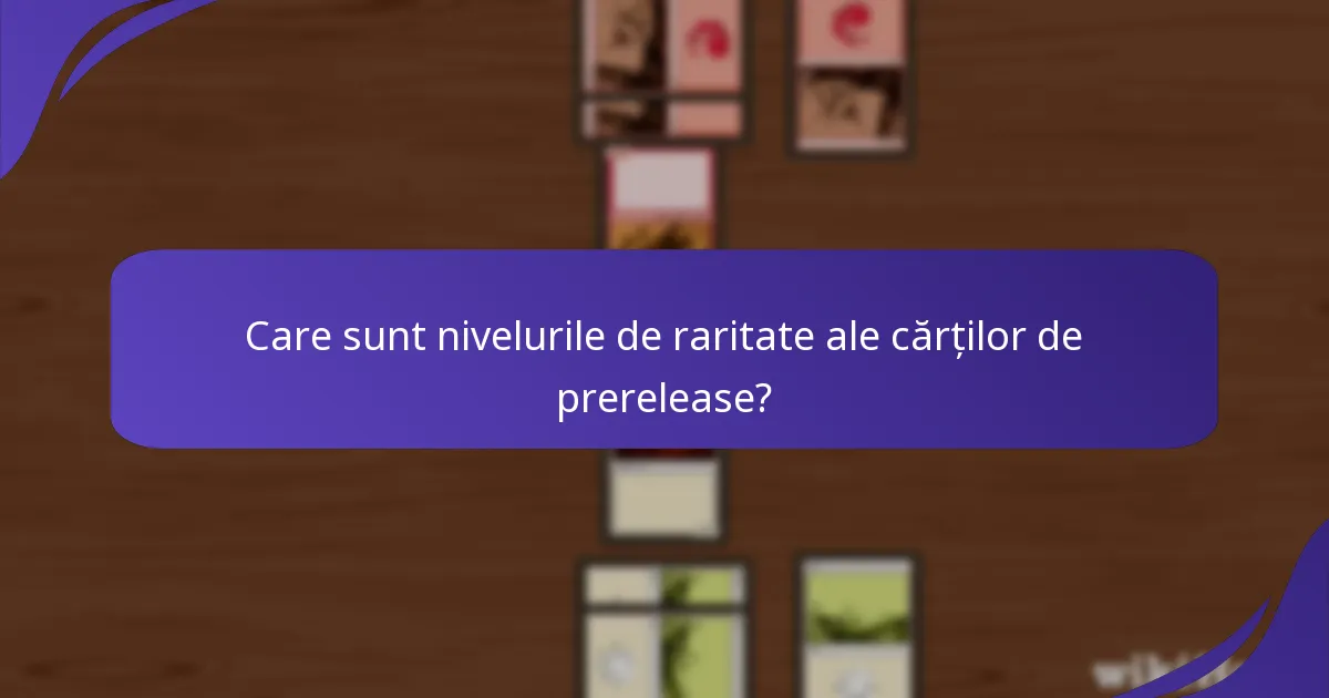 Ce seturi specifice au cărți de prerelease?