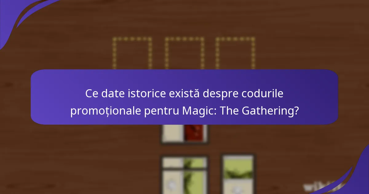 Ce date istorice există despre codurile promoționale pentru Magic: The Gathering?
